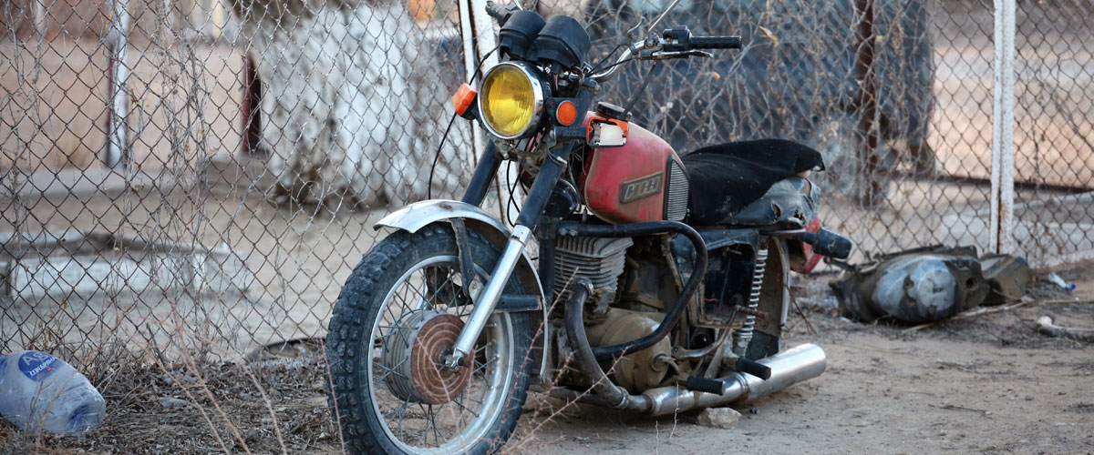 moto abandonnée