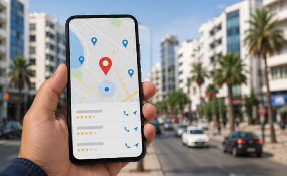 Recherche locale sur Google depuis un smartphone au Maroc